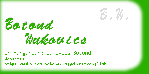 botond wukovics business card